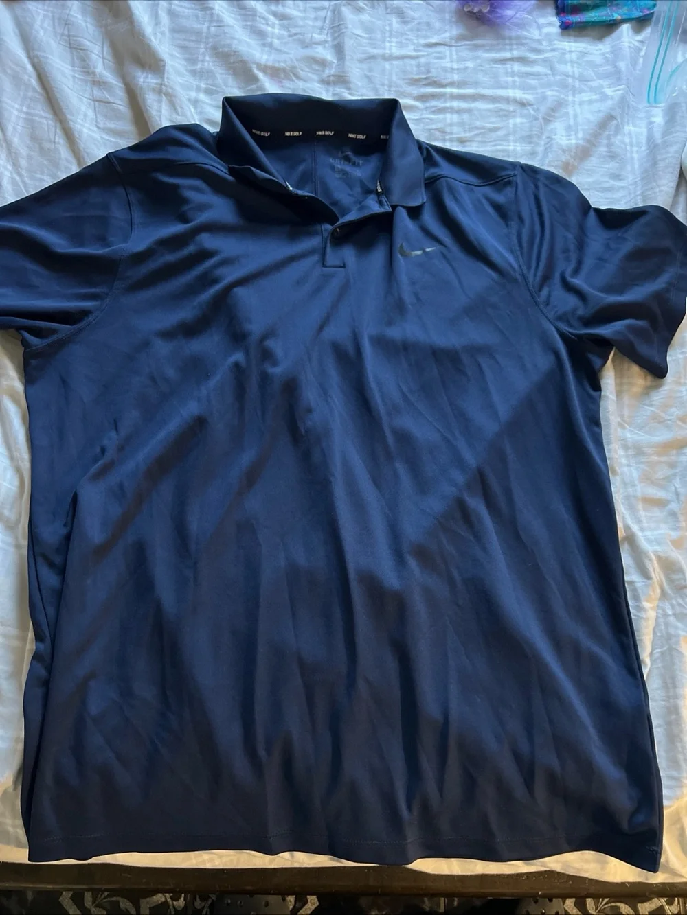 Nike Golf XL Dri-Fit Navy Blue Short Sleeve Polo Men's